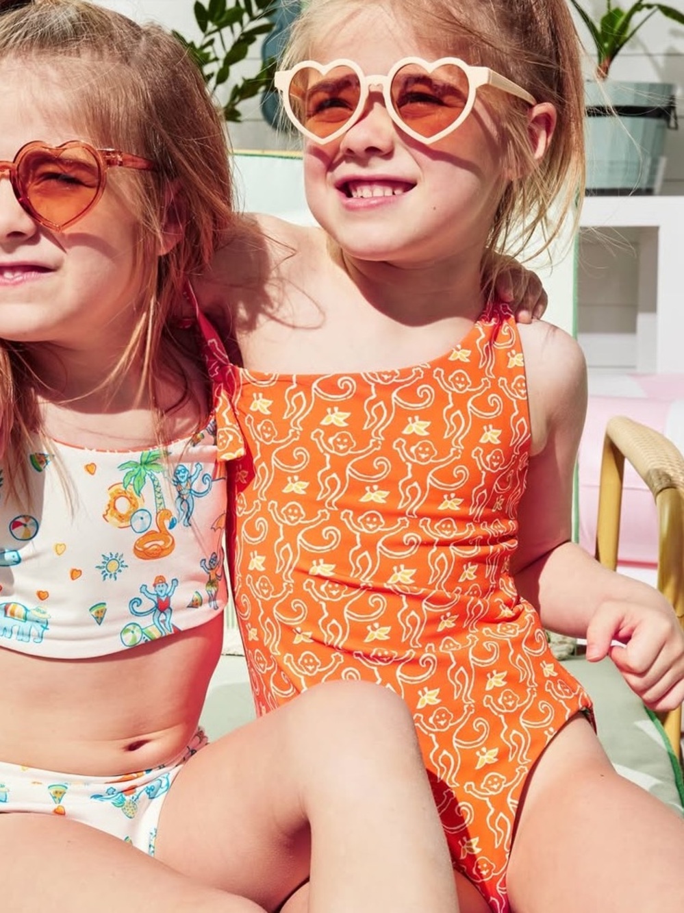 Roller Rabbit Jacey Tangerine Monkey Swim Suit